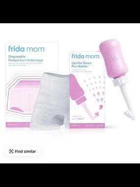 frida mom Postpartum Peri Bottle & Disposable Underwear Set - Pink/White